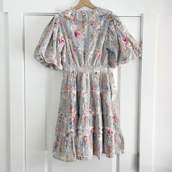 Dance & Marvel Eyelet Floral Mini Dress - XS - Picture 6 of 7